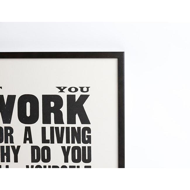 A TWO PIPE PROBLEM LETTERPRESS / IF YOU WORK FOR LIVING Lサイズ