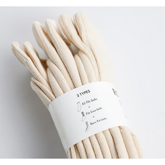 ROTOTO ロトト　オーガニック　デイリー3パッククルーソックス R1123 ECRU |  | 06