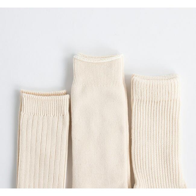 ROTOTO ロトト　オーガニック　デイリー3パッククルーソックス R1123 ECRU |  | 07