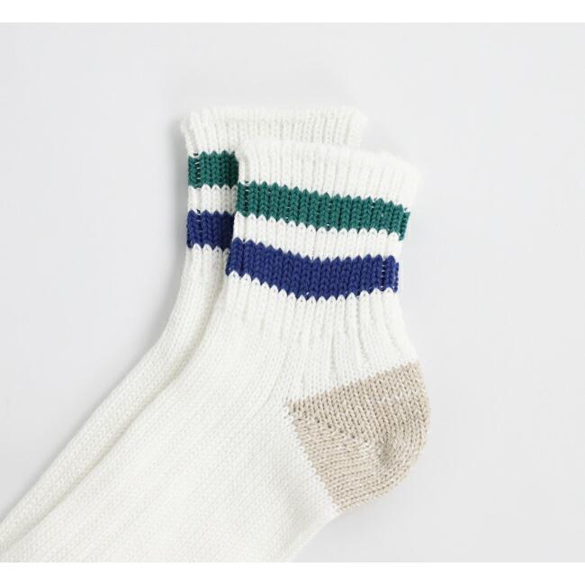 ROTOTO ロトト　ソックス　O.S. RIBBED ANKLE SOCKS 2ストライプ R1404 |  | 04