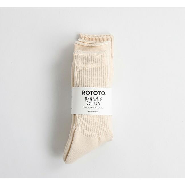 ROTOTO ロトト　オーガニック　デイリー3パッククルーソックス R1123 |  | 13