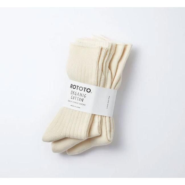 ROTOTO ロトト　オーガニック　デイリー3パッククルーソックス R1123 |  | 05