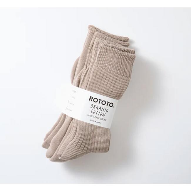 ROTOTO ロトト　オーガニック　デイリー3パッククルーソックス R1123 |  | 06