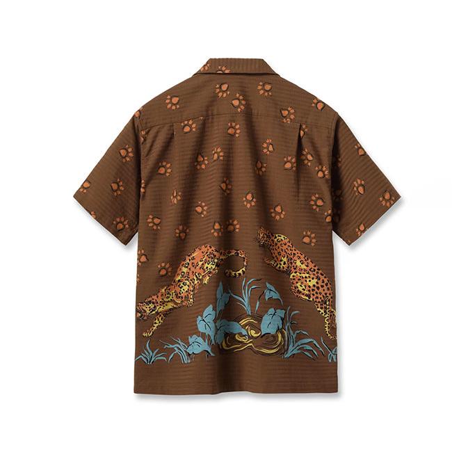 STAR OF HOLLYWOOD スターオブハリウッド SH39720　DOBBY COTTON OPEN SHIRT “LEOPARD” コットンオープンカラーシャツ　半袖 |  | 03