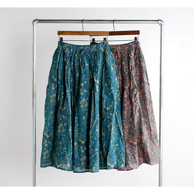 SOIL ソイル COTTON FLOWER PRINT GATHERED SKIRT コットンフラワープリント ギャザースカート NSL24074｜old｜06