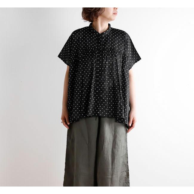 SOIL ソイル NSL26051 80s COTTON VOILE DOT PRINT BANDED COLLAR FRENCH/SL SHIRT ドットバンドカラーシャツ |  | 02