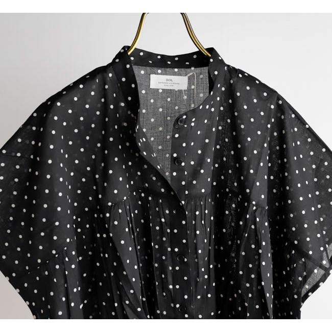 SOIL ソイル NSL26051 80s COTTON VOILE DOT PRINT BANDED COLLAR FRENCH/SL SHIRT ドットバンドカラーシャツ |  | 06