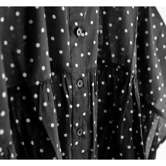 SOIL ソイル NSL26051 80s COTTON VOILE DOT PRINT BANDED COLLAR FRENCH/SL SHIRT ドットバンドカラーシャツ |  | 08