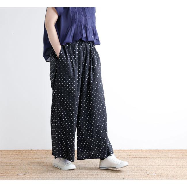 SOIL ソイル NSL26055 80s COTTON VOILE DOT PRINT WIDE EASY PANTS ドットイージーパンツ |  | 02