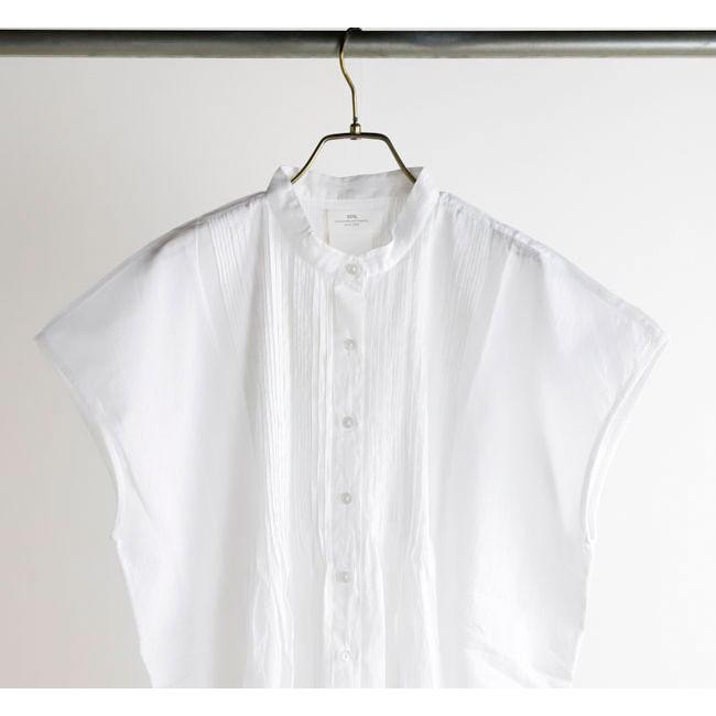 SOIL ソイル NSL26022 BANDED COLLAR FRENCH/SL PINTUCK SHIRT バンドカラーピンタックシャツ |  | 11