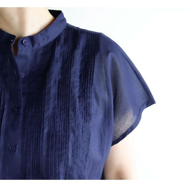 SOIL ソイル NSL26022 BANDED COLLAR FRENCH/SL PINTUCK SHIRT バンドカラーピンタックシャツ |  | 01