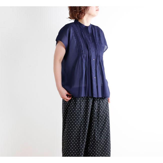 SOIL ソイル NSL26022 BANDED COLLAR FRENCH/SL PINTUCK SHIRT バンドカラーピンタックシャツ |  | 03