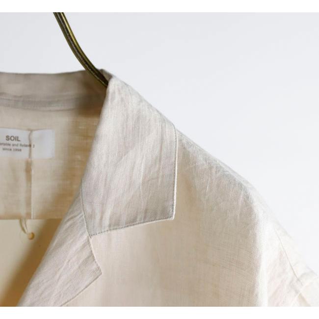 SOIL ソイル INSL26311/26301 60s LINEN/ GINGHAM CHECK/ OPEN COLLAR SHIRTS リネンオープンカラーシャツ |  | 15
