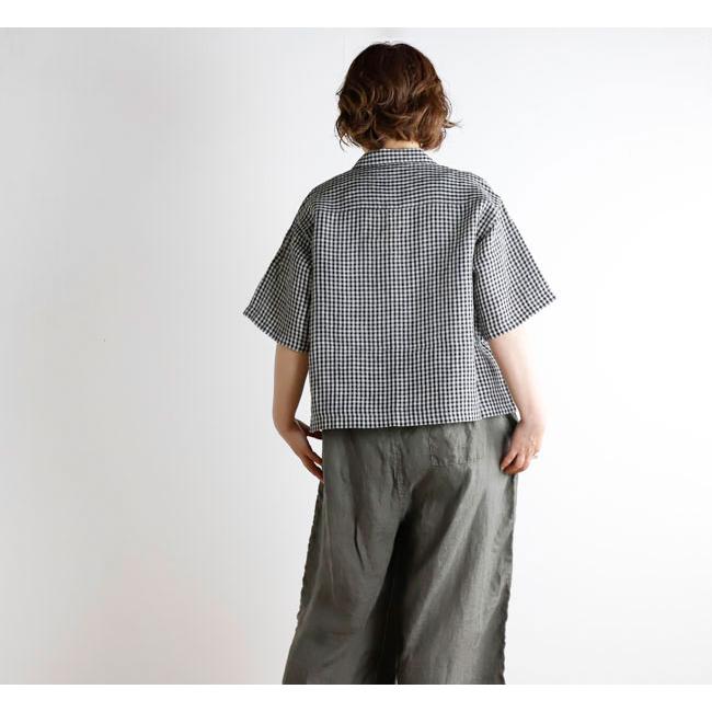 SOIL ソイル INSL26311/26301 60s LINEN/ GINGHAM CHECK/ OPEN COLLAR SHIRTS リネンオープンカラーシャツ |  | 01