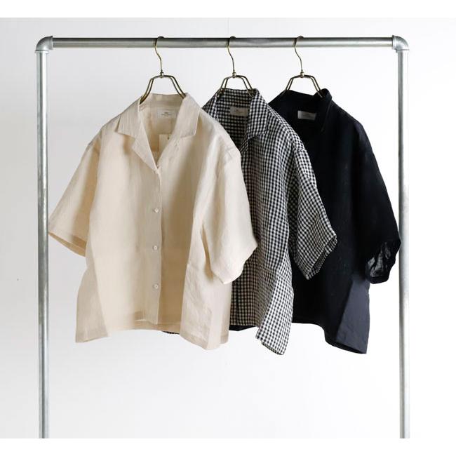 SOIL ソイル INSL26311/26301 60s LINEN/ GINGHAM CHECK/ OPEN COLLAR SHIRTS リネンオープンカラーシャツ |  | 03