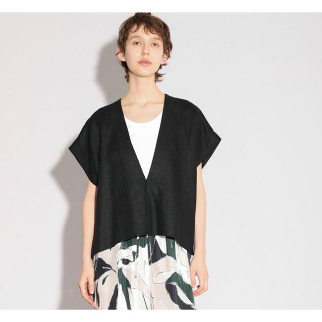 SACRA サクラ 126212071 ラスティックリネン クロップドトップ RUSTIC LINEN TOP | 