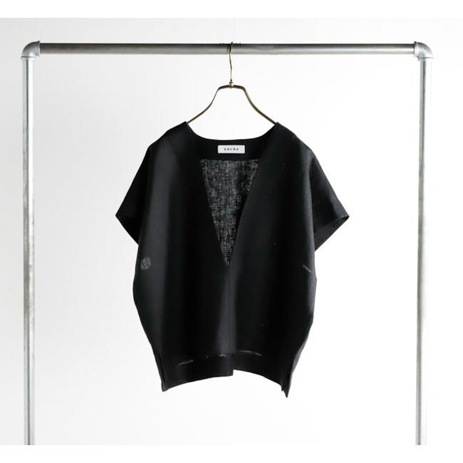SACRA サクラ 126212071 ラスティックリネン クロップドトップ RUSTIC LINEN TOP |  | 10