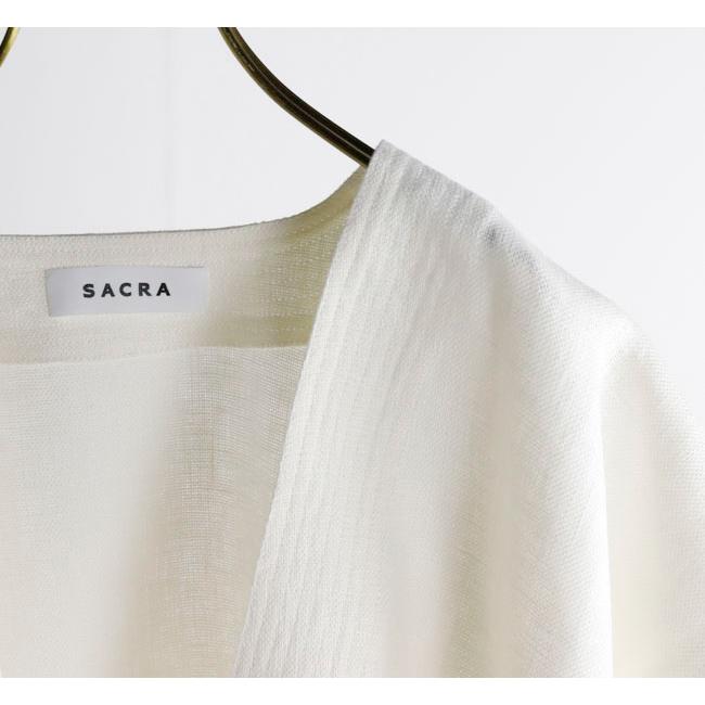 SACRA サクラ 126212071 ラスティックリネン クロップドトップ RUSTIC LINEN TOP |  | 14
