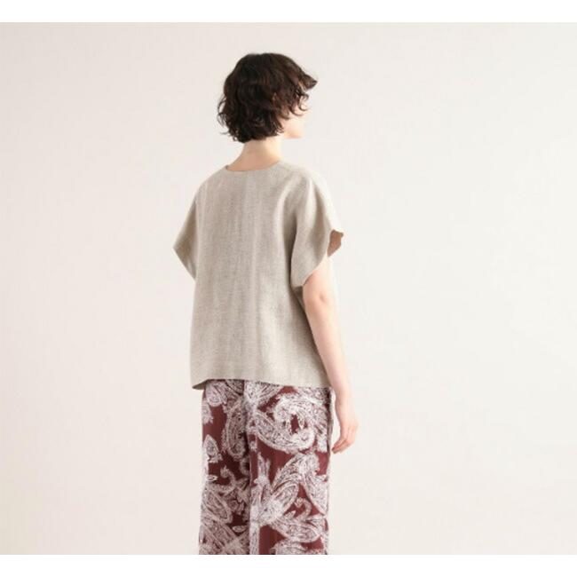 SACRA サクラ 126212071 ラスティックリネン クロップドトップ RUSTIC LINEN TOP |  | 05