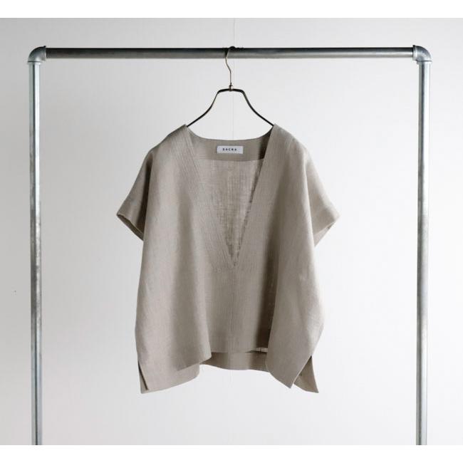 SACRA サクラ 126212071 ラスティックリネン クロップドトップ RUSTIC LINEN TOP |  | 09