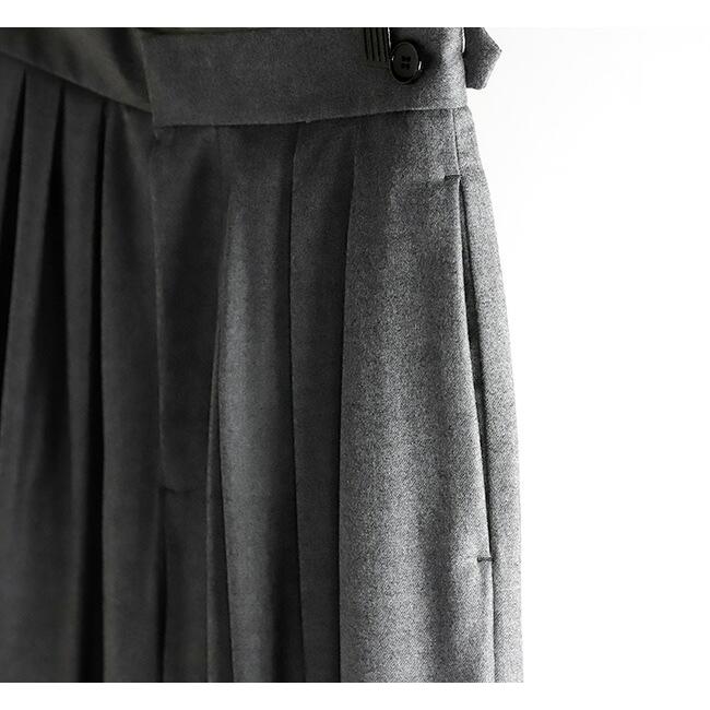 SALE40%OFF //SACRA サクラ 125610112 スーパーファインフラノウール ワイドテーパードパンツ SUPER FINE FLANNEL PANTS |  | 11