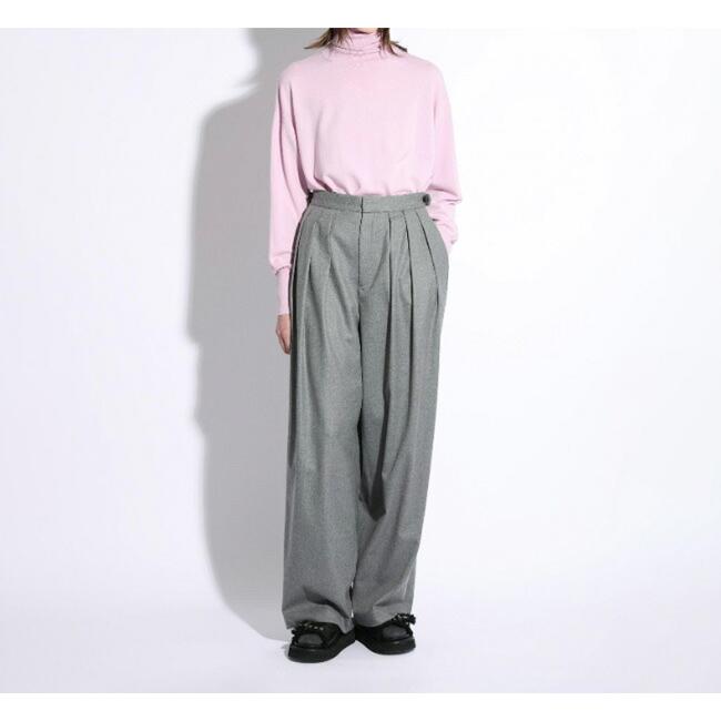 SALE40%OFF //SACRA サクラ 125610112 スーパーファインフラノウール ワイドテーパードパンツ SUPER FINE FLANNEL PANTS |  | 01