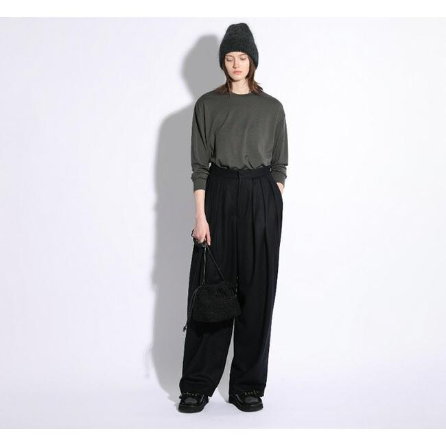 SALE40%OFF //SACRA サクラ 125610112 スーパーファインフラノウール ワイドテーパードパンツ SUPER FINE FLANNEL PANTS |  | 03