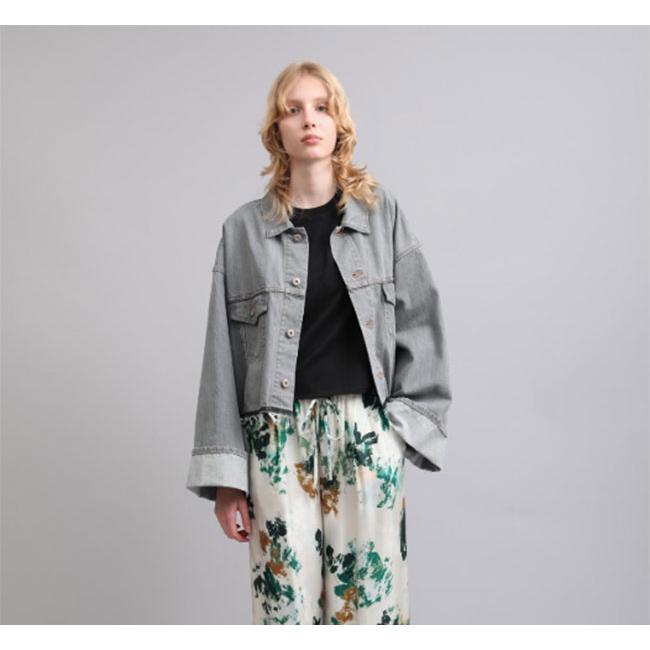SACRA サクラ 126104032 クロップドデニムジャケット グレー AUTHENTIC DENIM JACKET | 