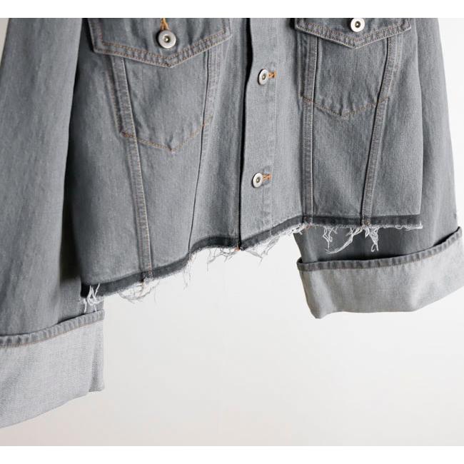 SACRA サクラ 126104032 クロップドデニムジャケット グレー AUTHENTIC DENIM JACKET |  | 12