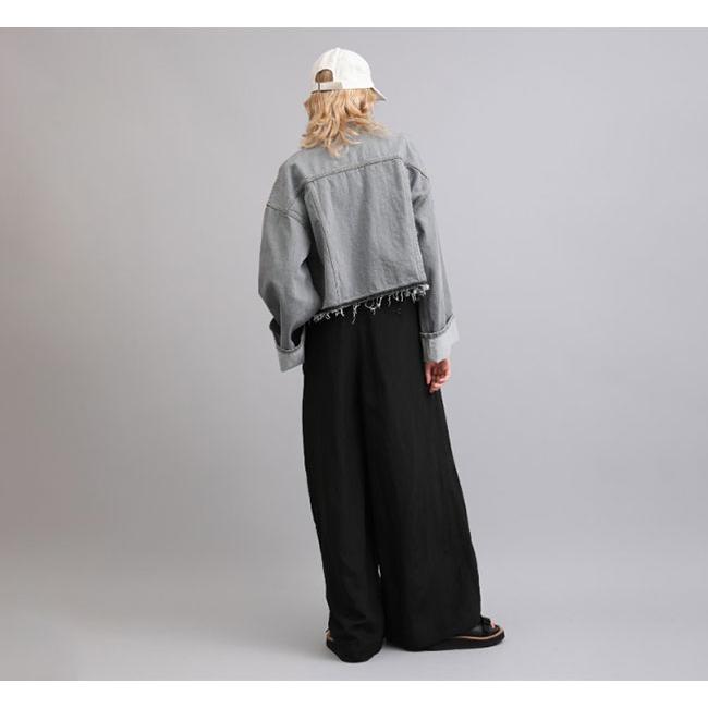 SACRA サクラ 126104032 クロップドデニムジャケット グレー AUTHENTIC DENIM JACKET |  | 03