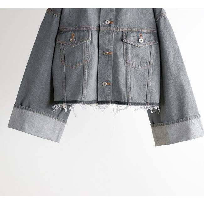 SACRA サクラ 126104032 クロップドデニムジャケット グレー AUTHENTIC DENIM JACKET |  | 06