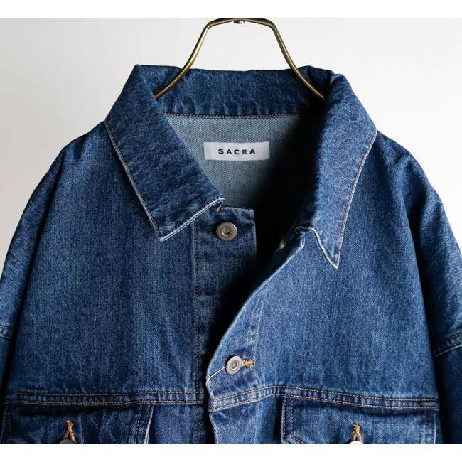 SACRA サクラ 126104031 クロップドデニムジャケット ネイビー AUTHENTIC DENIM JACKET |  | 10