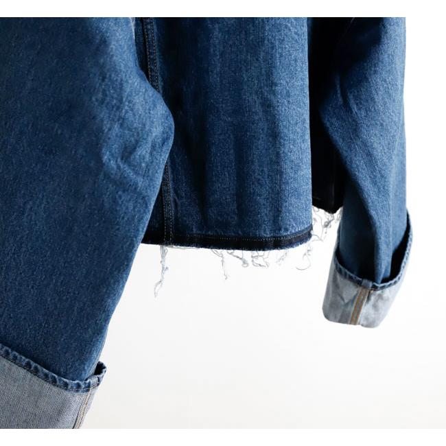 SACRA サクラ 126104031 クロップドデニムジャケット ネイビー AUTHENTIC DENIM JACKET |  | 14