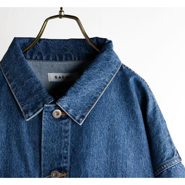 SACRA サクラ 126104031 クロップドデニムジャケット ネイビー AUTHENTIC DENIM JACKET |  | 07