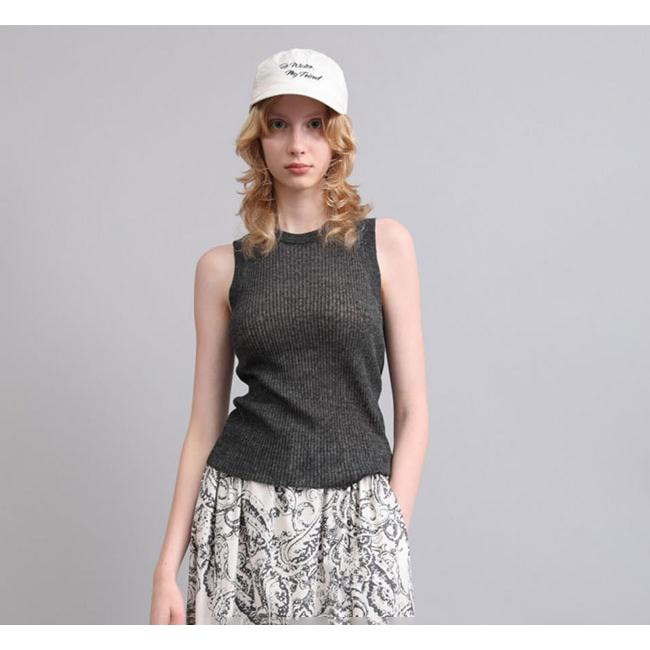 SACRA サクラ 126133081 メランジ リブトップ LI/PL MELANGE-RIB TOP | 