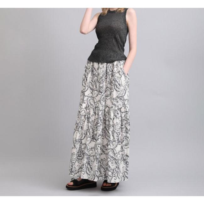 SACRA サクラ 126119122 ティアードスカート BLURRED PAISLEY SKIRT | 
