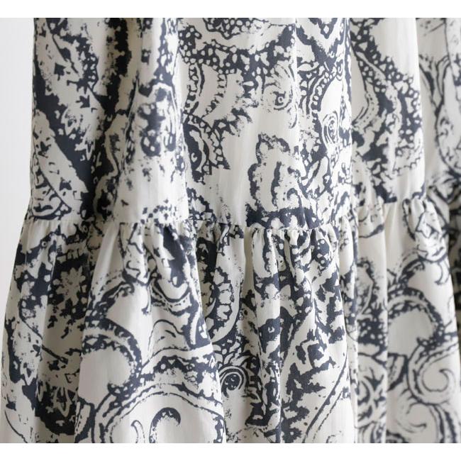 SACRA サクラ 126119122 ティアードスカート BLURRED PAISLEY SKIRT |  | 09