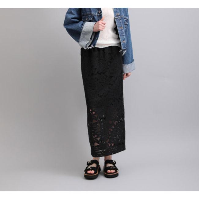 SACRA サクラ 126113122 ラッセルレース スカート LEAF RASCHEL LACE SKIRT | 