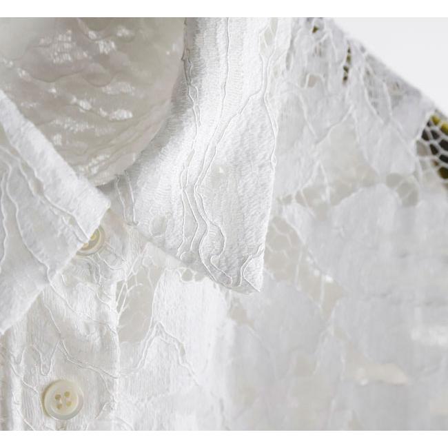 SACRA サクラ 126113071 ラッセルレース クロップドシャツ LEAF RASCHEL LACE CROPPED SHIRT |  | 11