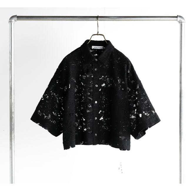SACRA サクラ 126113071 ラッセルレース クロップドシャツ LEAF RASCHEL LACE CROPPED SHIRT |  | 06