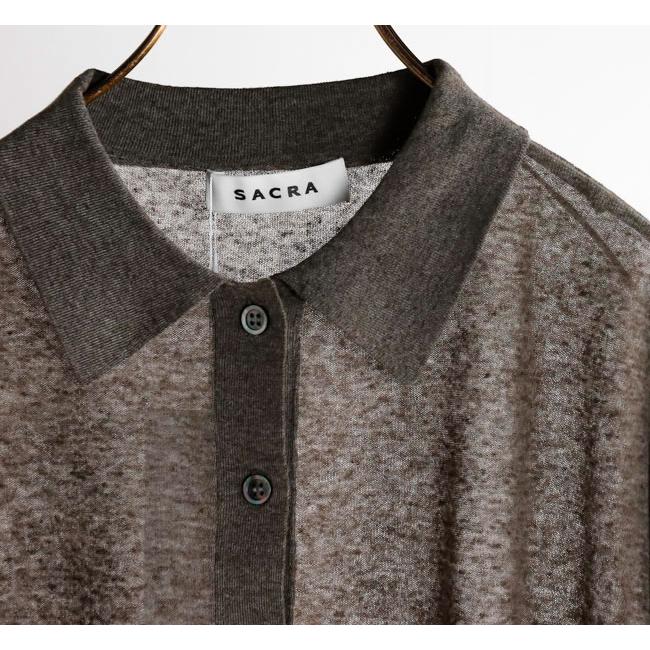 SACRA サクラ 126131081 メランジ ポロカーディガン LI/PL MELANGE POLO CARDIGAN |  | 11