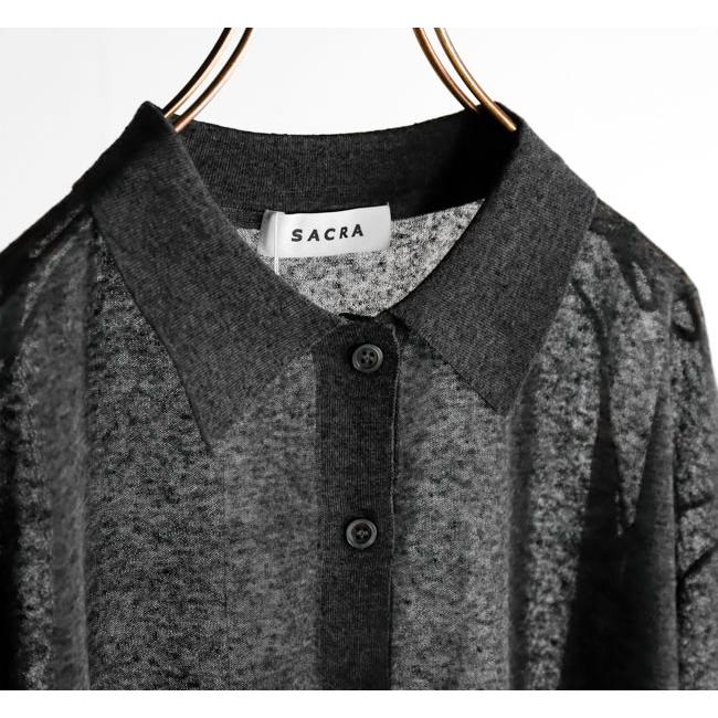 SACRA サクラ 126131081 メランジ ポロカーディガン LI/PL MELANGE POLO CARDIGAN |  | 13