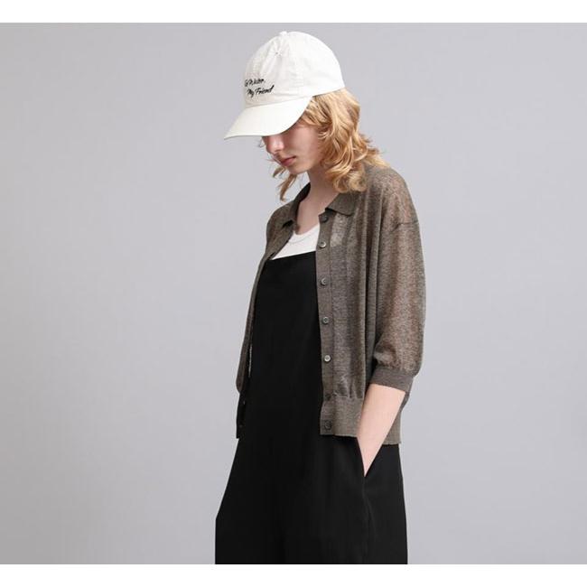 SACRA サクラ 126131081 メランジ ポロカーディガン LI/PL MELANGE POLO CARDIGAN |  | 01