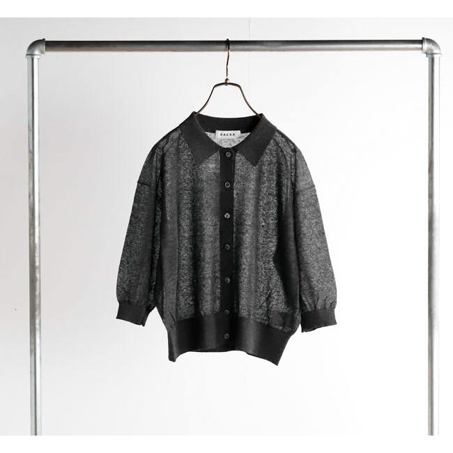 SACRA サクラ 126131081 メランジ ポロカーディガン LI/PL MELANGE POLO CARDIGAN |  | 06