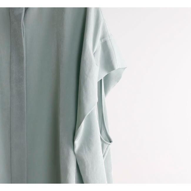 SACRA サクラ 126114071 バンドカラートップ TRIACE MICRO CREPE TOP |  | 14