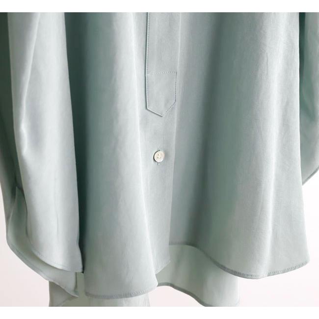 SACRA サクラ 126114071 バンドカラートップ TRIACE MICRO CREPE TOP |  | 16