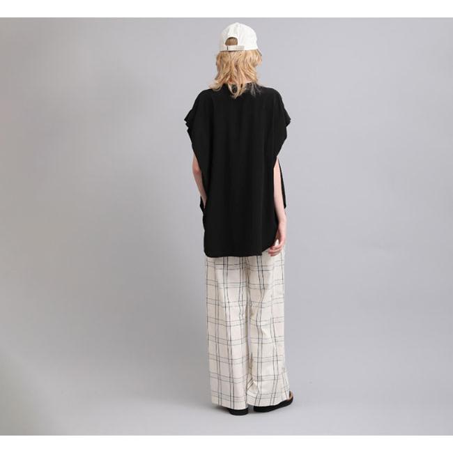 SACRA サクラ 126114071 バンドカラートップ TRIACE MICRO CREPE TOP |  | 03