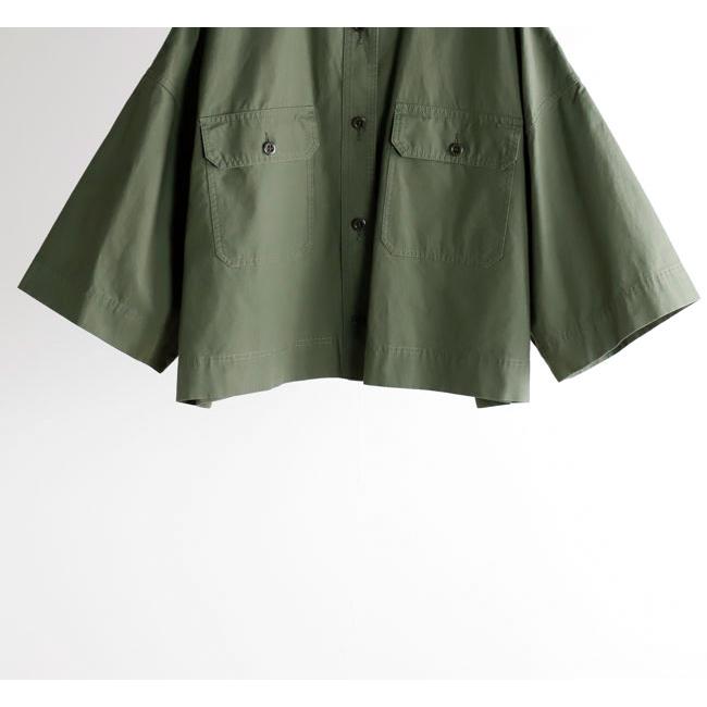 SACRA サクラ 126208071 コットンホースクロス クロップドミリタリーシャツ COTTON HORSE CLOTH CROPPED SHIRT |  | 12