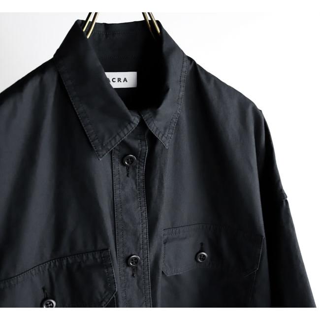 SACRA サクラ 126208071 コットンホースクロス クロップドミリタリーシャツ COTTON HORSE CLOTH CROPPED SHIRT |  | 13