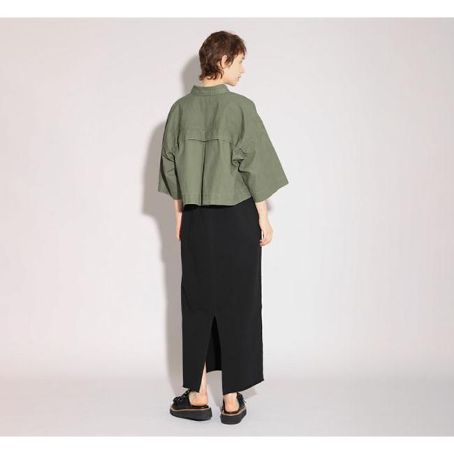 SACRA サクラ 126208071 コットンホースクロス クロップドミリタリーシャツ COTTON HORSE CLOTH CROPPED SHIRT |  | 02